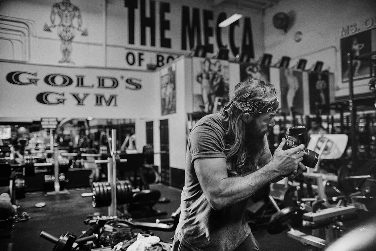 Christopher Bailey shooting at Gold's Gym Venice - the Mecca of bodybuilding