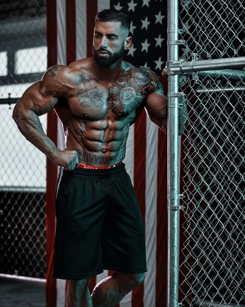 Fitness athlete pose - gym photoshoot at Bailey Studio Nottingham