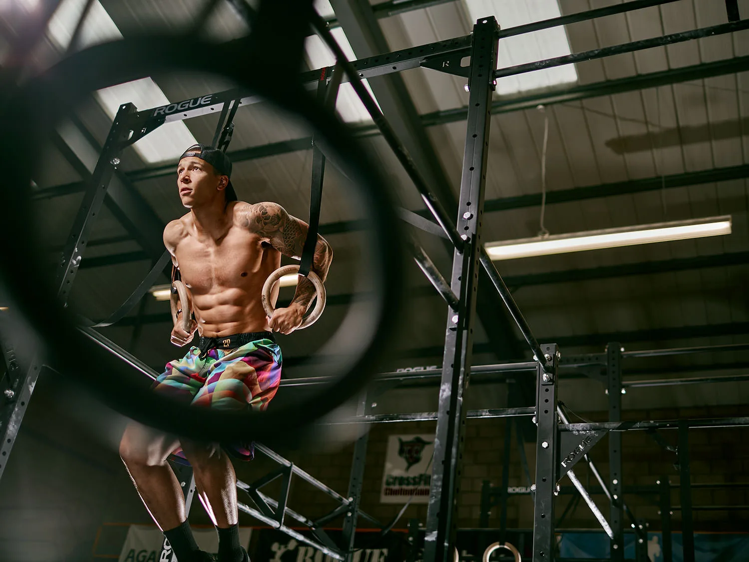 Fitness athlete action shot - gym photoshoot at Bailey Studio Nottingham