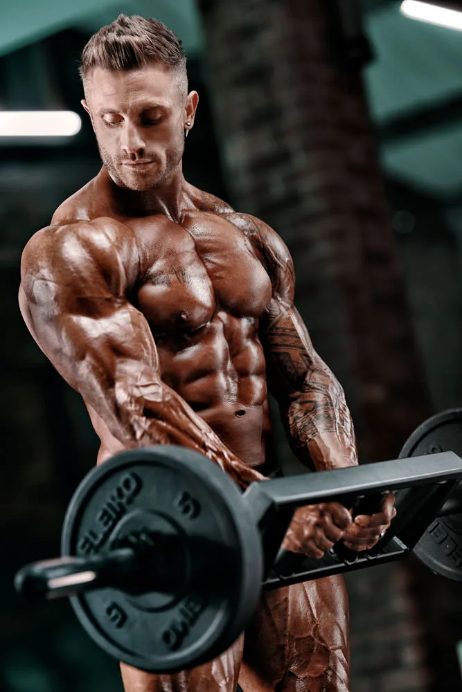 Post-show physique documentation in private studio