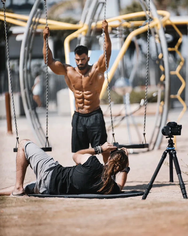 Christopher Bailey shooting from a low angle to capture an athlete in action